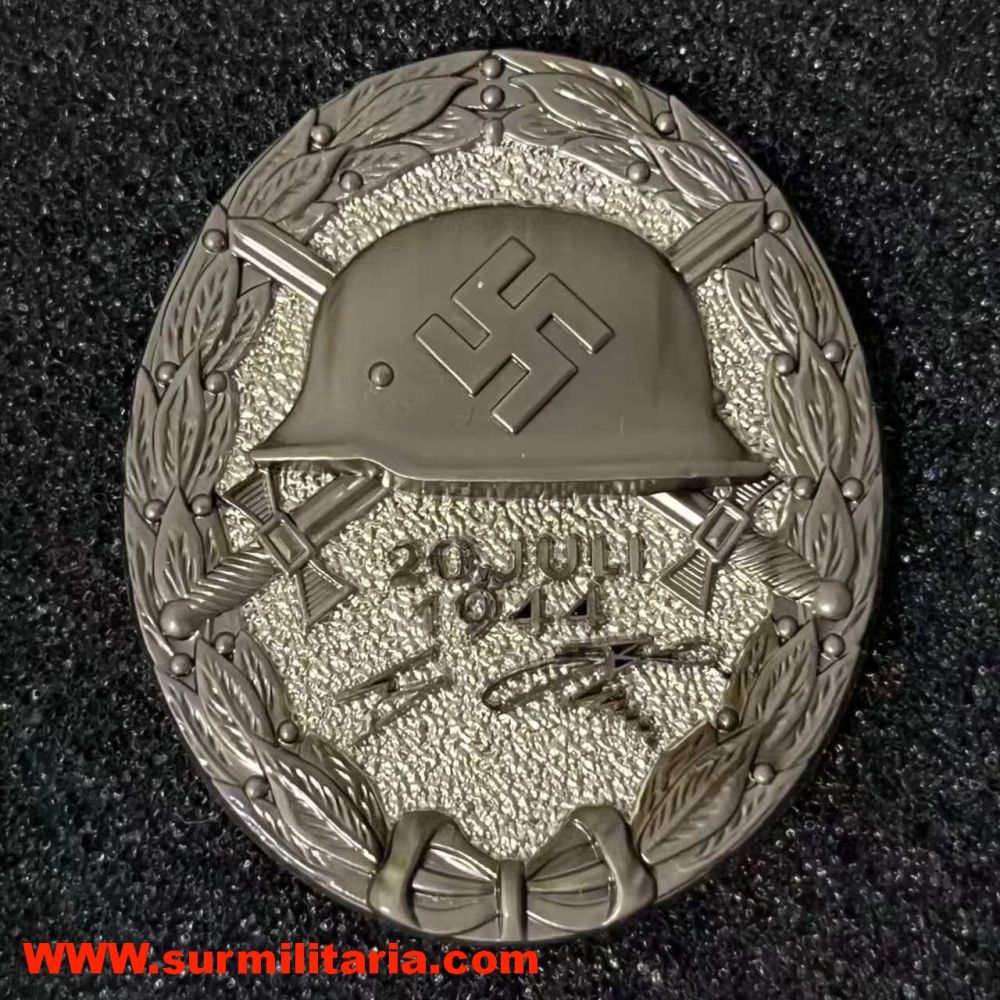 1944 Wound Badge in Black,Verwunderten-Abzeichen 20 Juni 1944