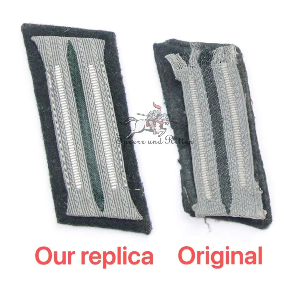 Em/NCO mounted Infantrie M35 collar tabs Wehrmacht
