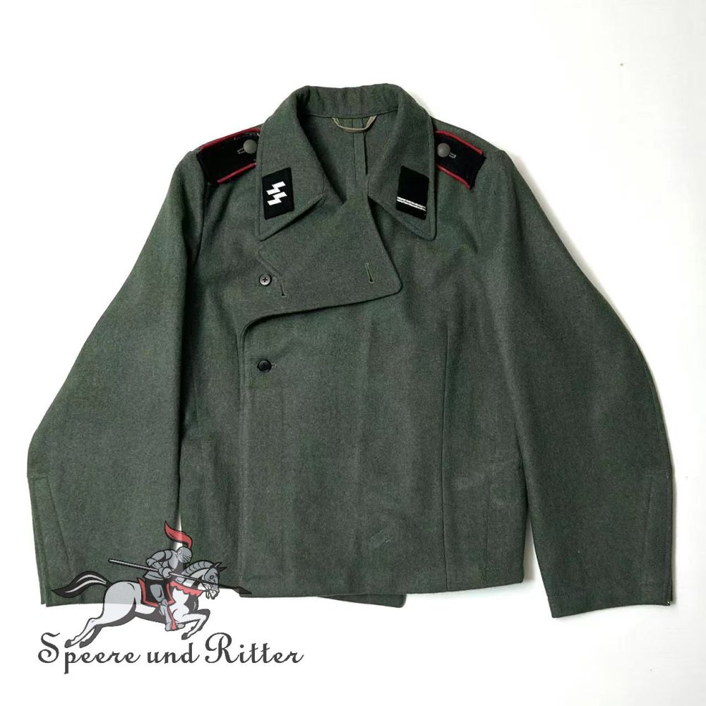 WSS assault gunner blue-green wrap jacket wool