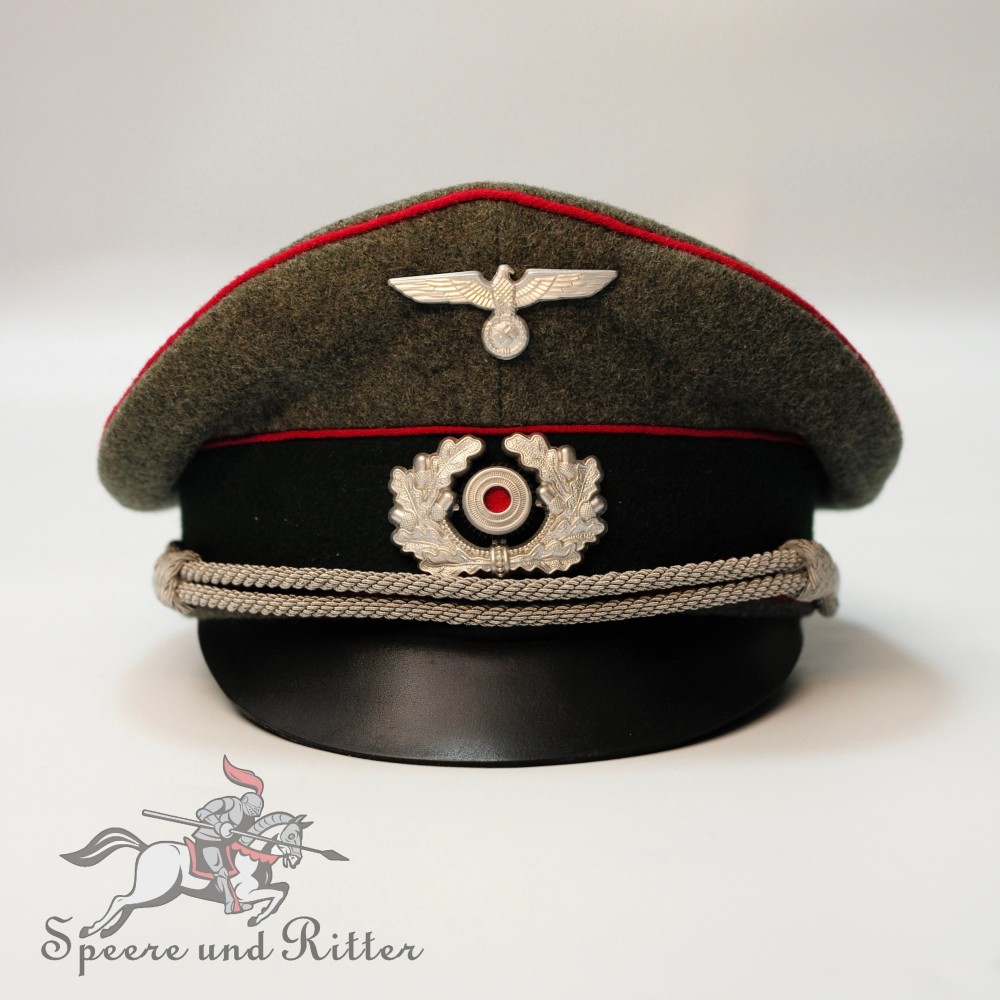 WWII German Wehrmacht Artillery Visor Cap(Schirmmütze für Offizier)