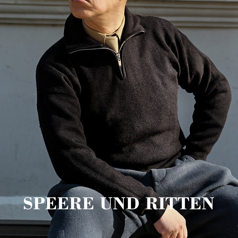 Half-zip turtleneck sweater