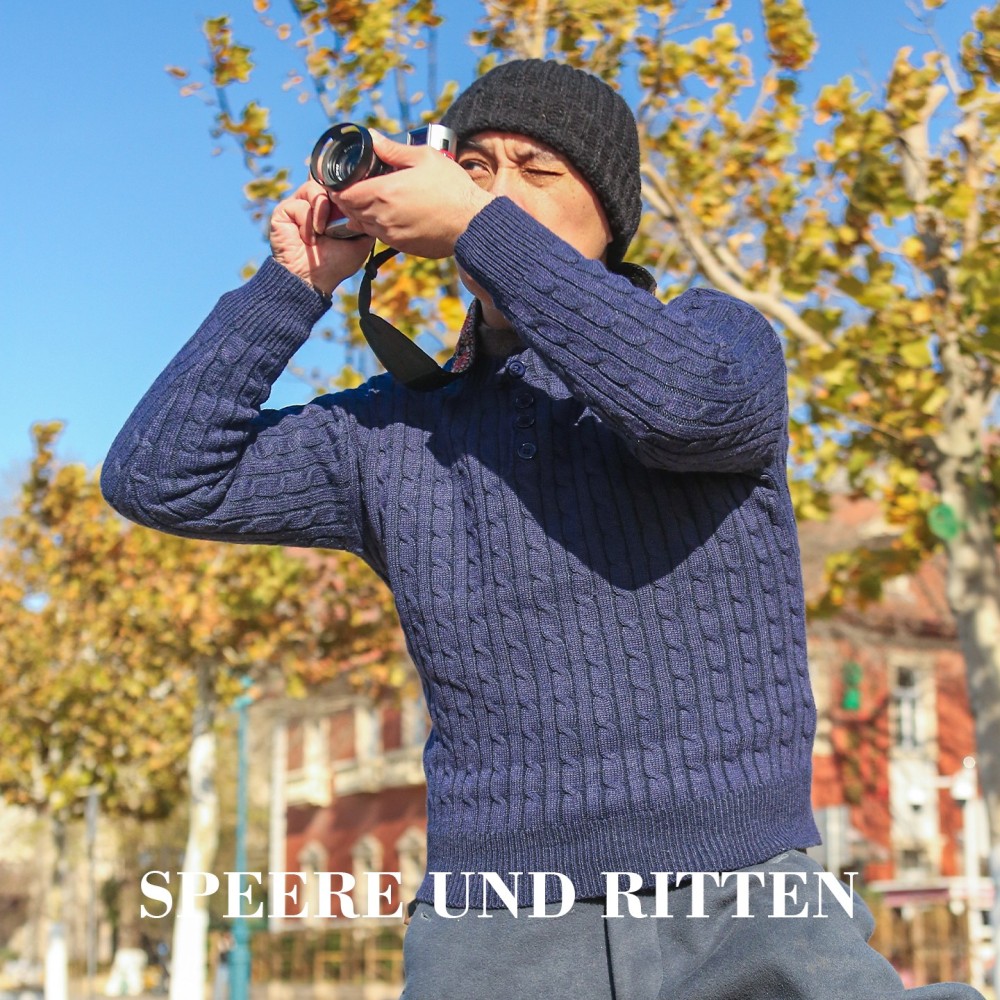 Cable Knit Henley Sweater