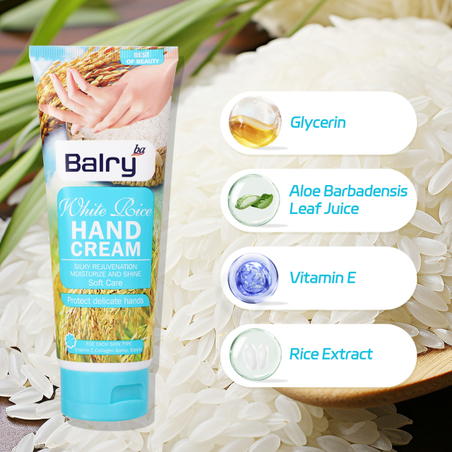 Balry Moisturizing Anti-wrinkle Nourishing Rice Organic Care Hand Cream