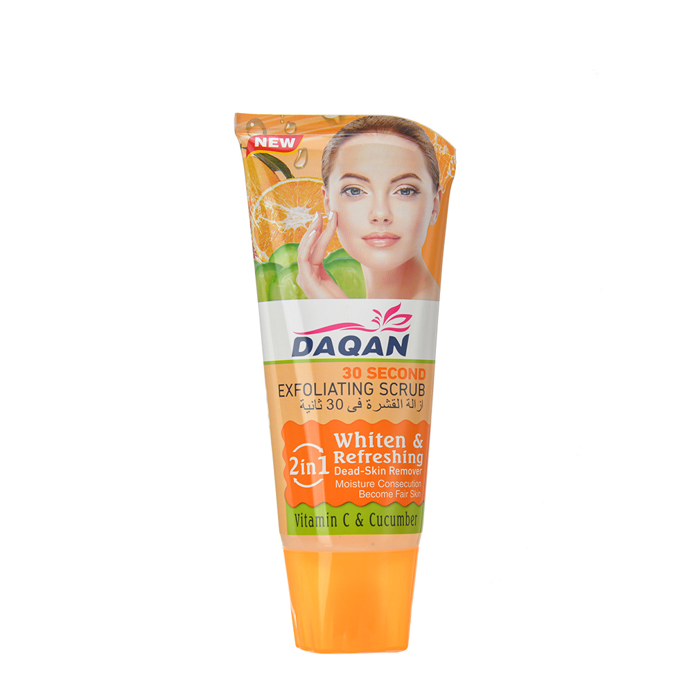 Private Label Daqan Vitamin C Facial Scrub Exfoliating Gel for brightening Skin