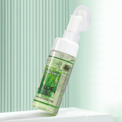 Soothing Skin Care Hydrating Aloe Vera Bubble Makeup Remover Facial Cleanser