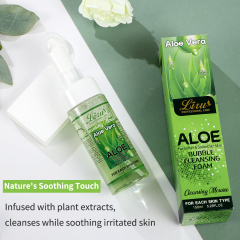 Soothing Skin Care Hydrating Aloe Vera Bubble Makeup Remover Facial Cleanser
