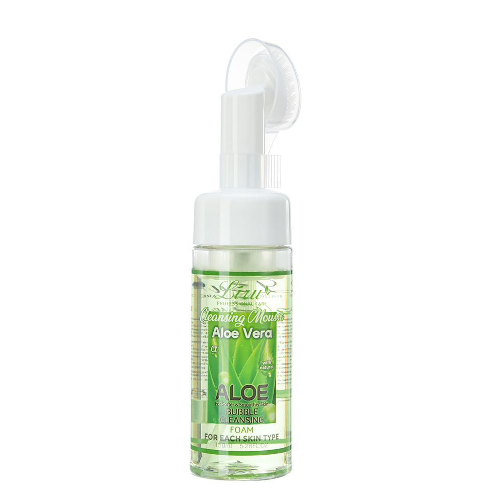 Soothing Skin Care Hydrating Aloe Vera Bubble Makeup Remover Facial Cleanser