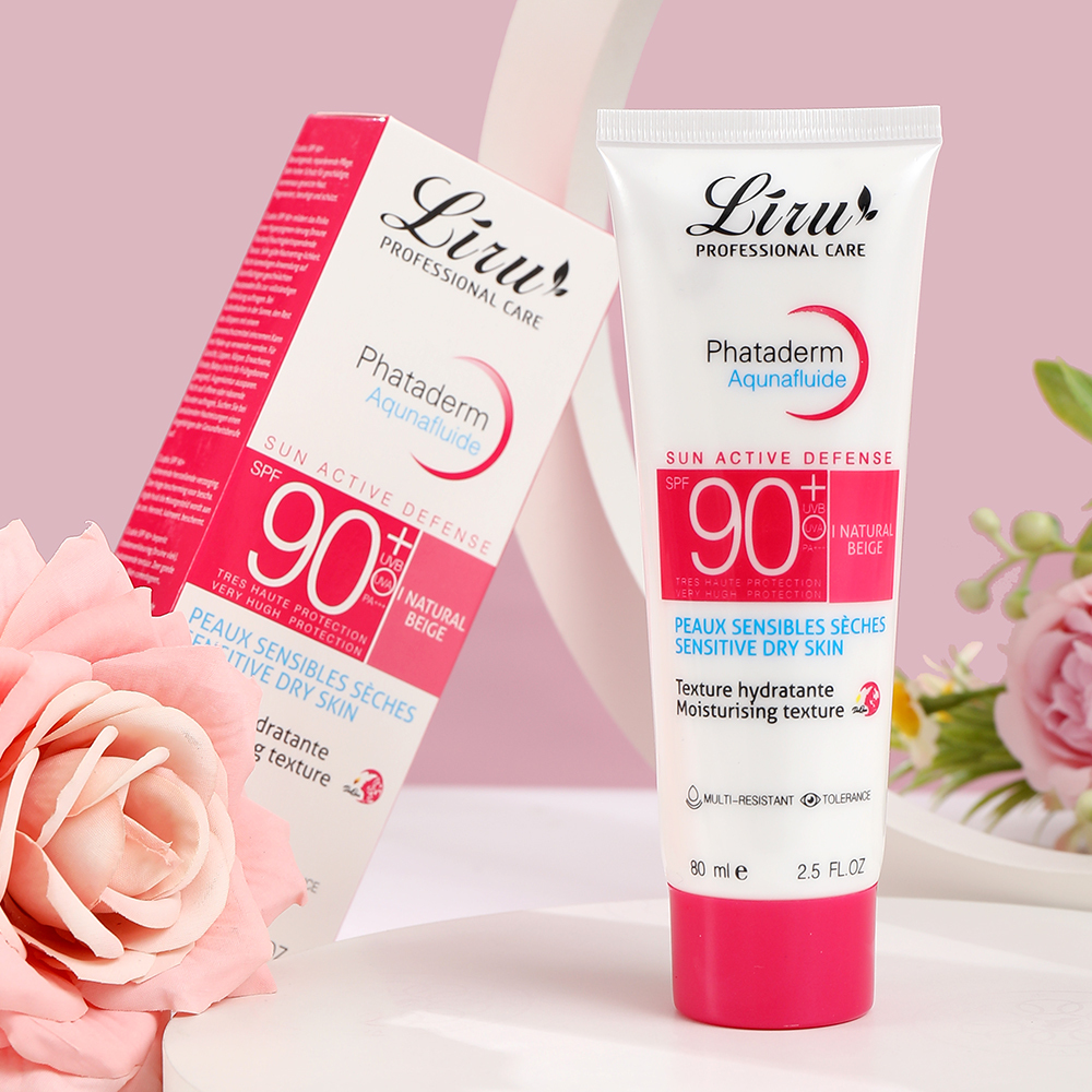 SPF90 Mineral Sunscreen Bottle & Packaging Design with 25% Zinc Oxide | Liru Skincare