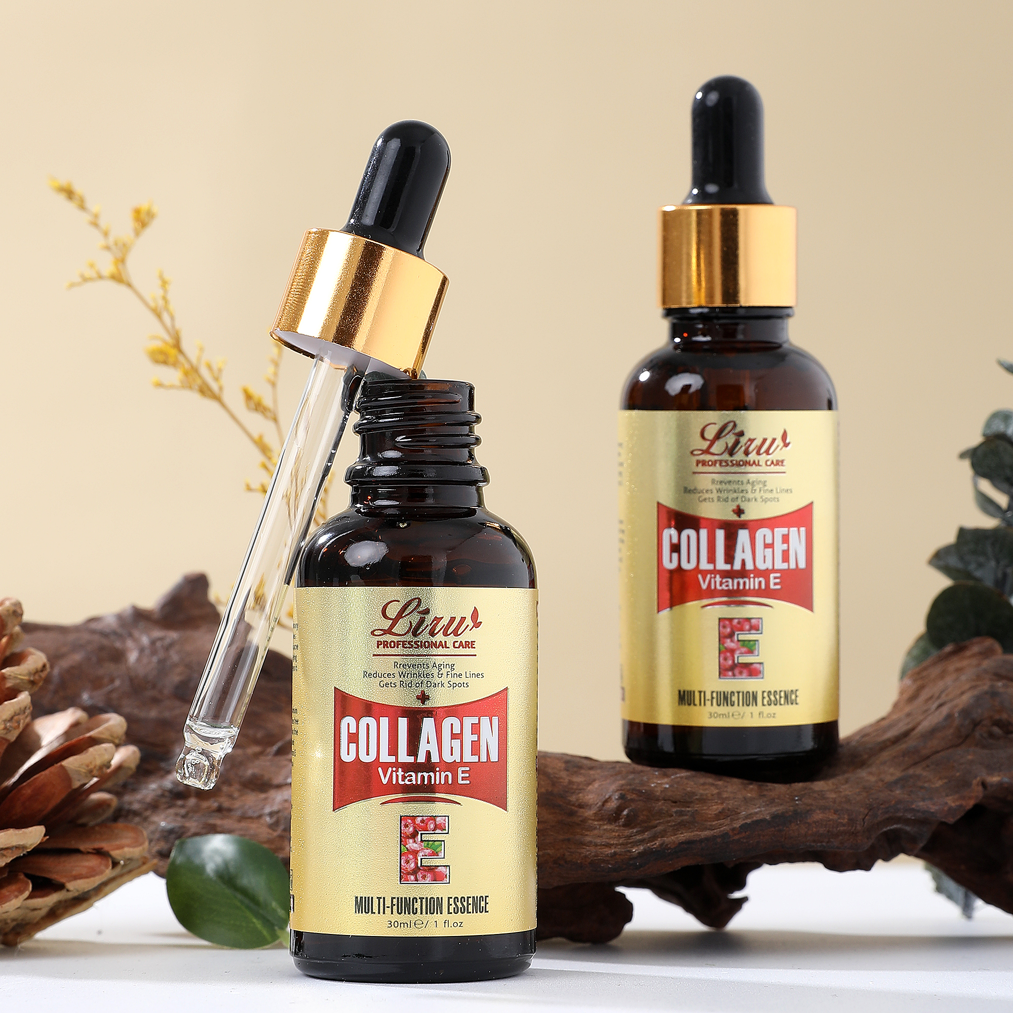Liru Anti-Wrinkle Collagen Essence Vitamin E Face Serum
