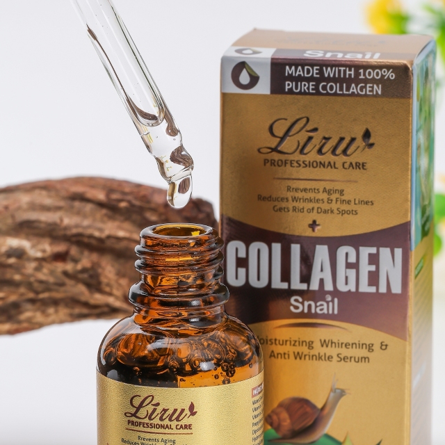 Liru Skincare Custom Snail Extract Collagen Serum for wholesale