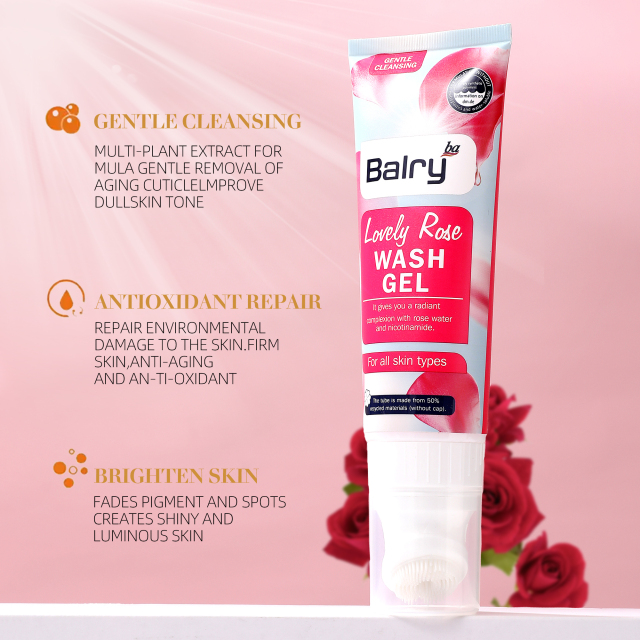 Rose Soothing Oil Control Face Wash Cleansing and Moisturizing Brighten Cleanser