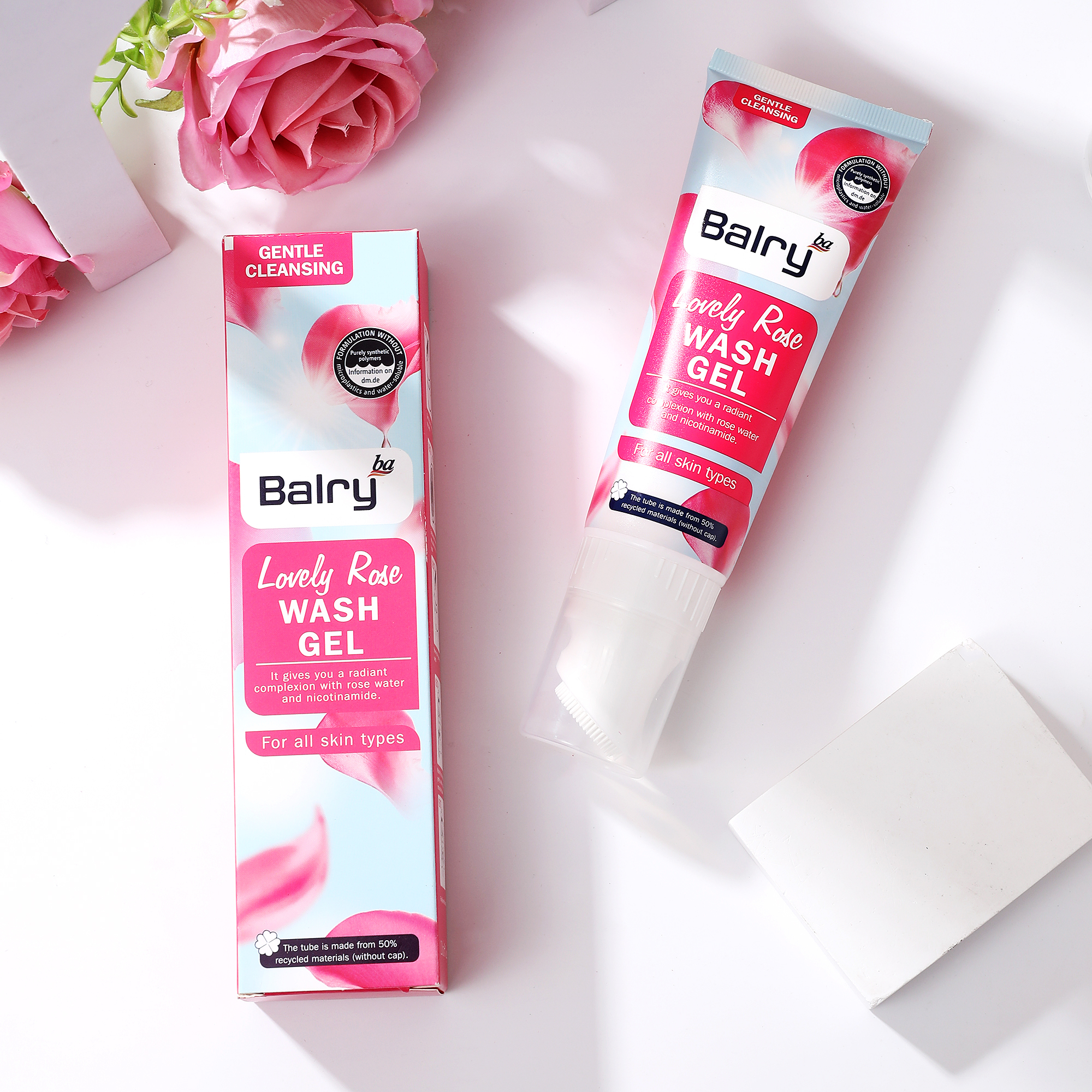 Rose Soothing Oil Control Face Wash Cleansing and Moisturizing Brighten Cleanser