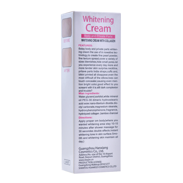 Skin Brightening Cream Sensitive Area 3 Days Whitening Lotion