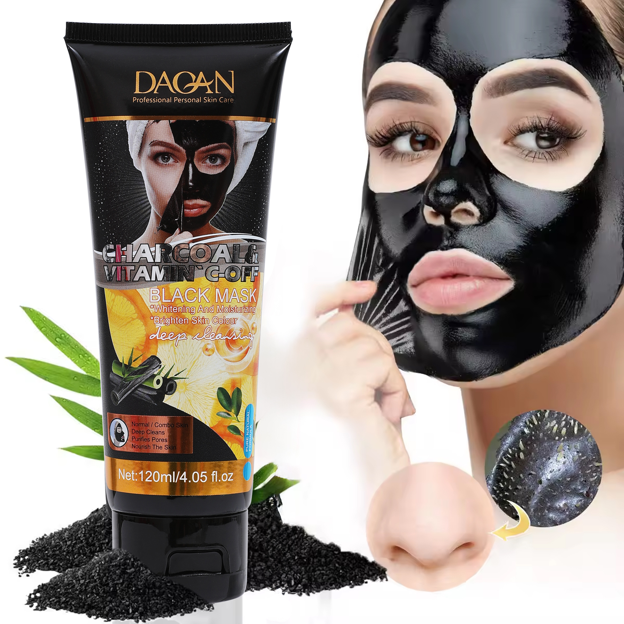 Charcoal & Vitmian C Pore Oil Control Facial Peel-off Mask