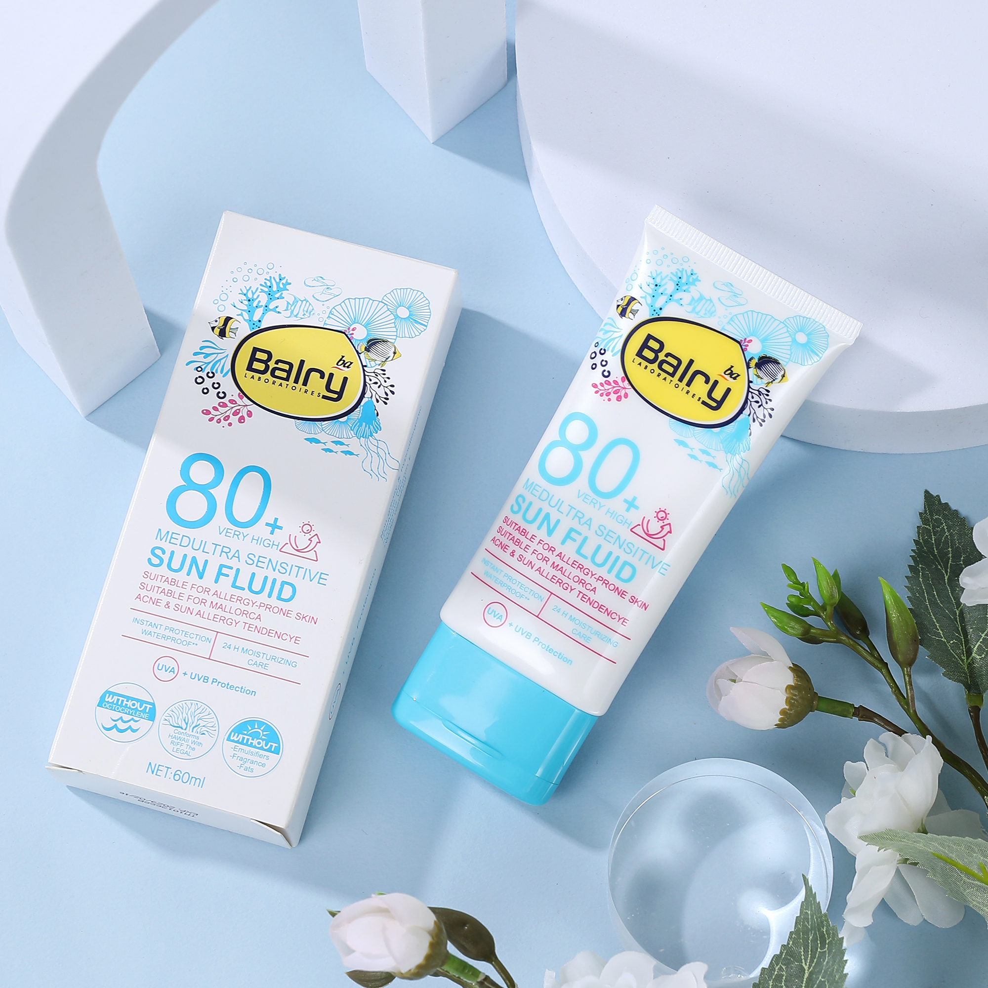 UV Protection Sun Care SPF80 Water-resistant Face Sunscreen