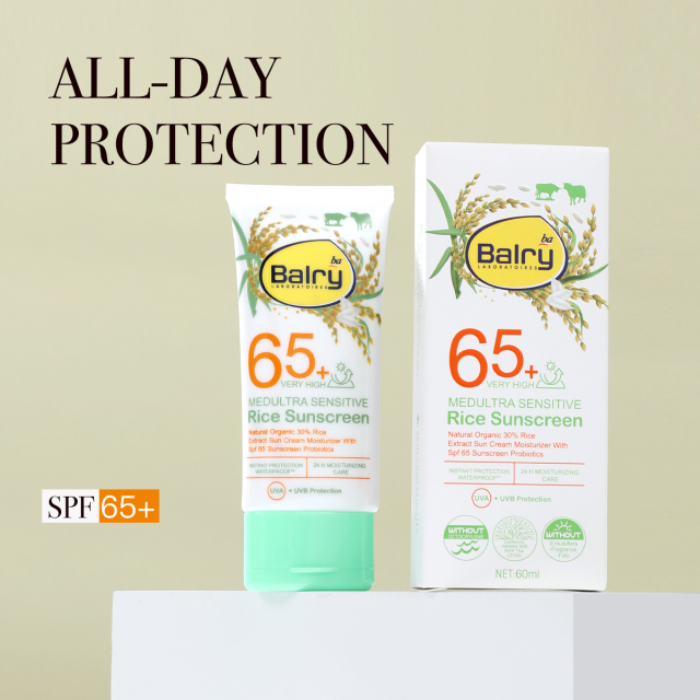 Anti-UV Waterproof Organic Rice Extract Sunscreen Cream SPF 65