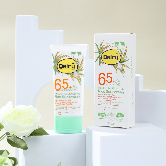 Anti-UV Waterproof Organic Rice Extract Sunscreen Cream SPF 65