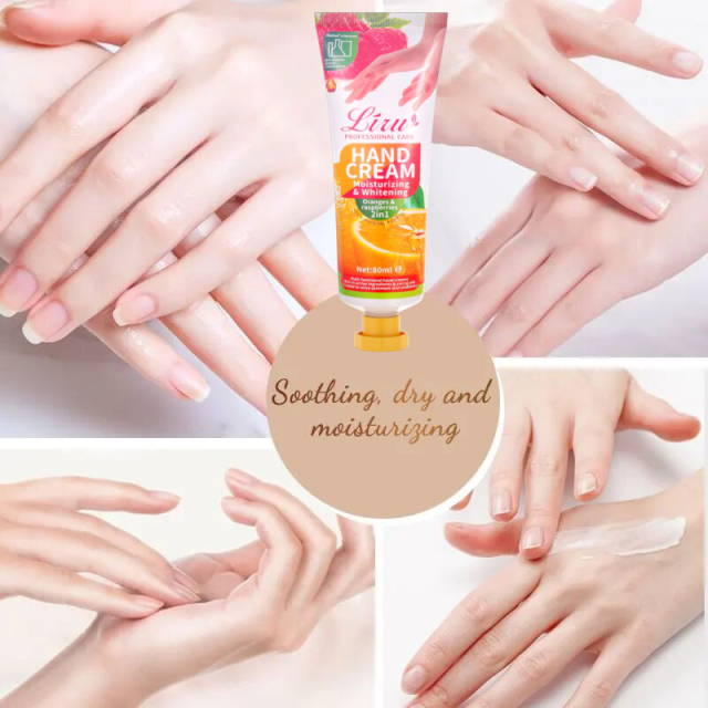 Orange Scent Whitening Moisturizing Hand Cream for Dry Skin
