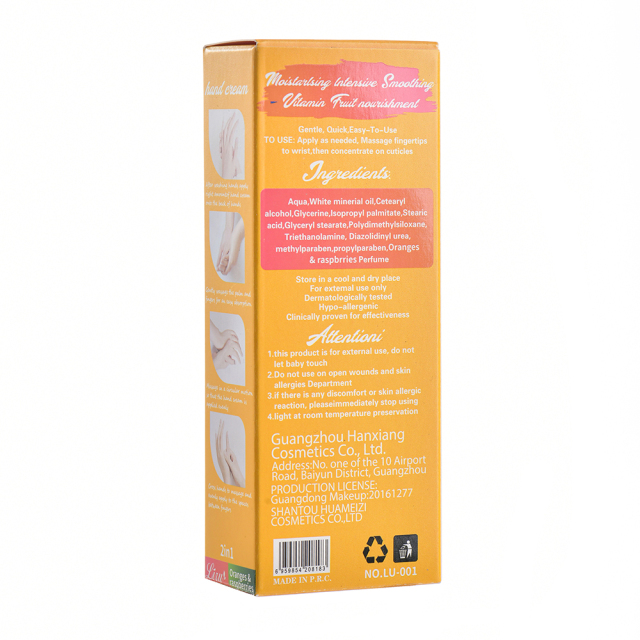 Orange Scent Whitening Moisturizing Hand Cream for Dry Skin