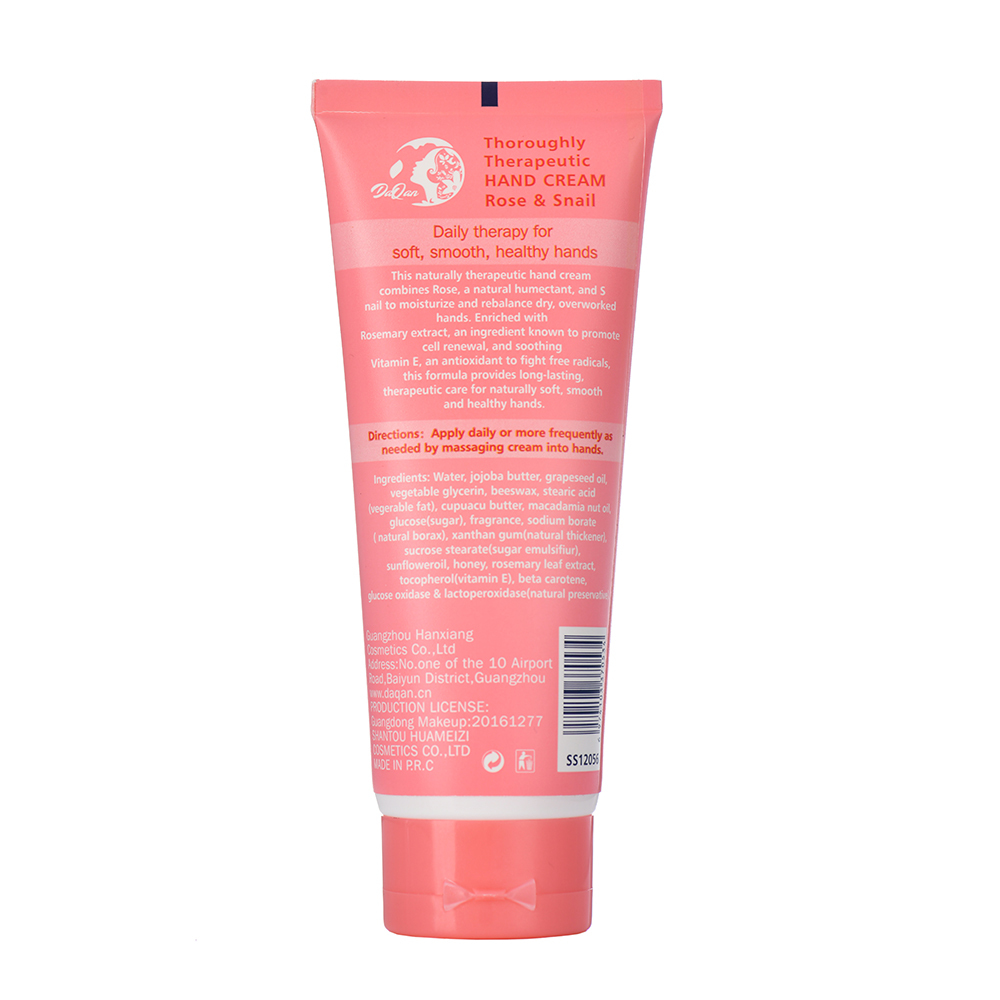 Rose Fragrance Snail Hand Cream for Nourishing Hand Care