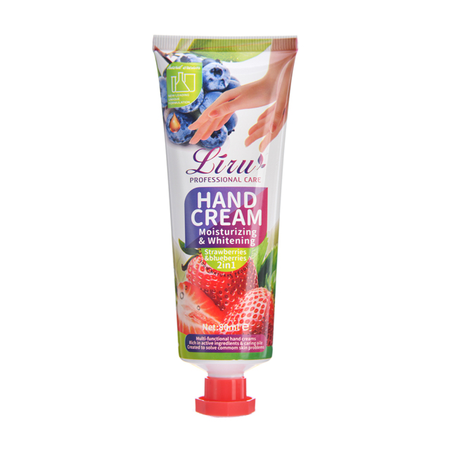 Liru Strawberry Anti-Wrinkle Hand Cream tube
