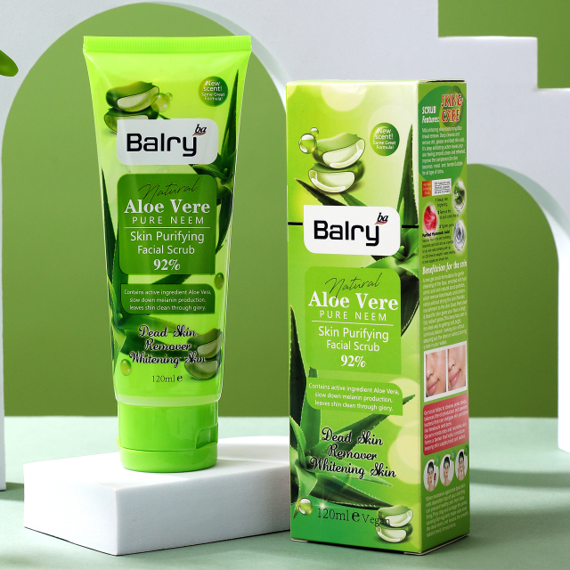 Natural Aloe Vera Smoothing Facial Exfoliant Refreshing Scrub