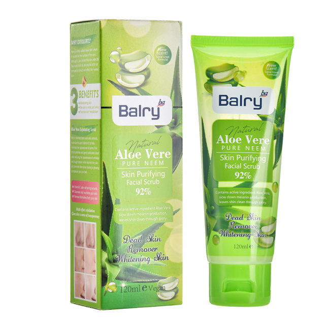 Natural Aloe Vera Smoothing Facial Exfoliant Refreshing Scrub
