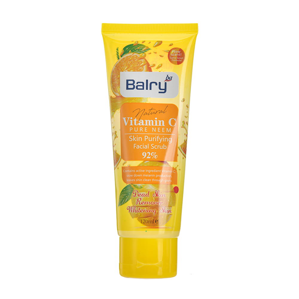 Balry Vitamin C Facial Scrub, a gentle exfoliating scrub for brighter skin