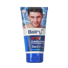 Balry Men's 3-in-1 Cleansing Gel bottle for pore cleansing and oil control