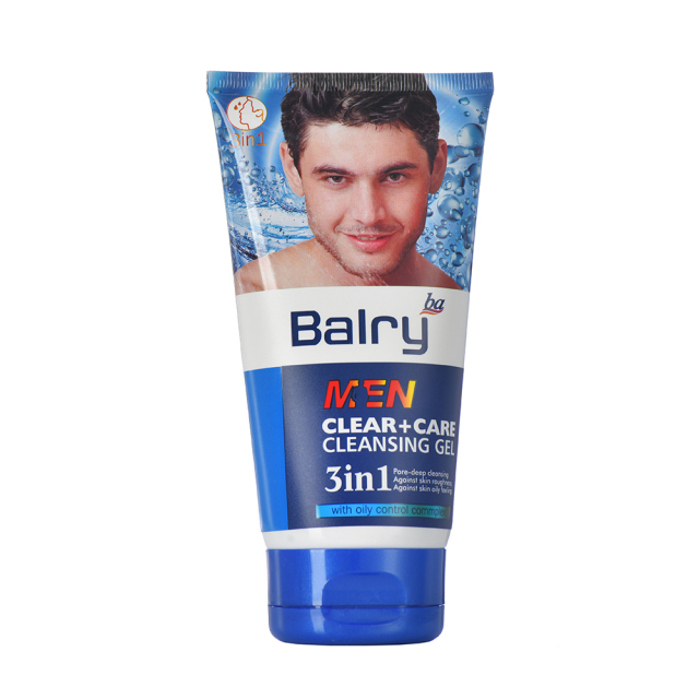 Balry Men's 3-in-1 Cleansing Gel bottle for pore cleansing and oil control