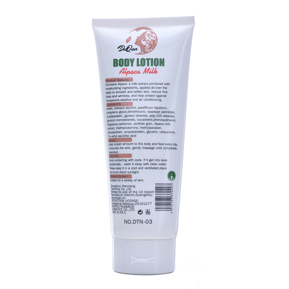 Whitening Skin Cream Moisturizing Alpaca Milk Body Lotion
