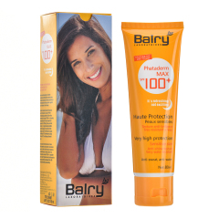 Before and after using Balry SPF100+ Sun Defence Face Cream, protection