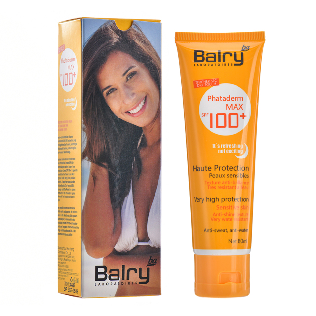 Before and after using Balry SPF100+ Sun Defence Face Cream, protection