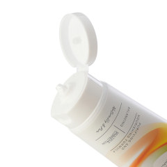 Close-up of Puramoria Facial Cleanser texture, infused with Salicylic Acid and Hyaluronic Acid for hydration.