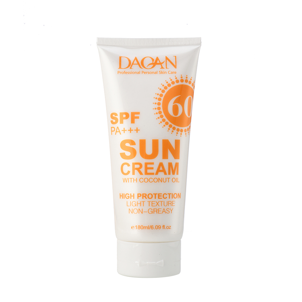 Daqan SPF60 High Protection Sunscreen bottle for face and body