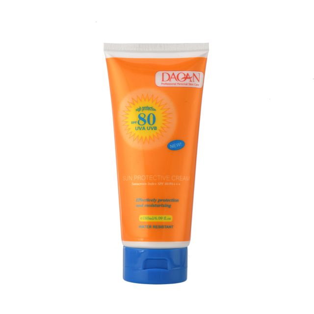 Daqan SPF80 Mineral Sunscreen Cream bottle for brightening and UV protection