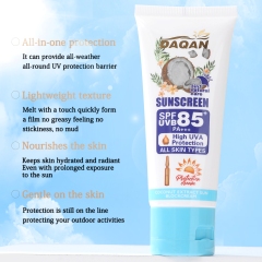 Daqan SPF85 Sunscreen feature, high quality mineral fomula for sun protection