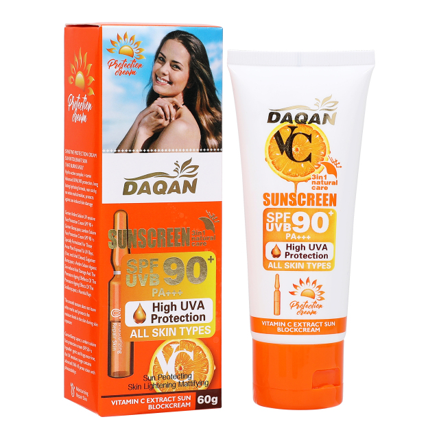 Daqan SPF90 Face Sunscreen for lightweight and brightening