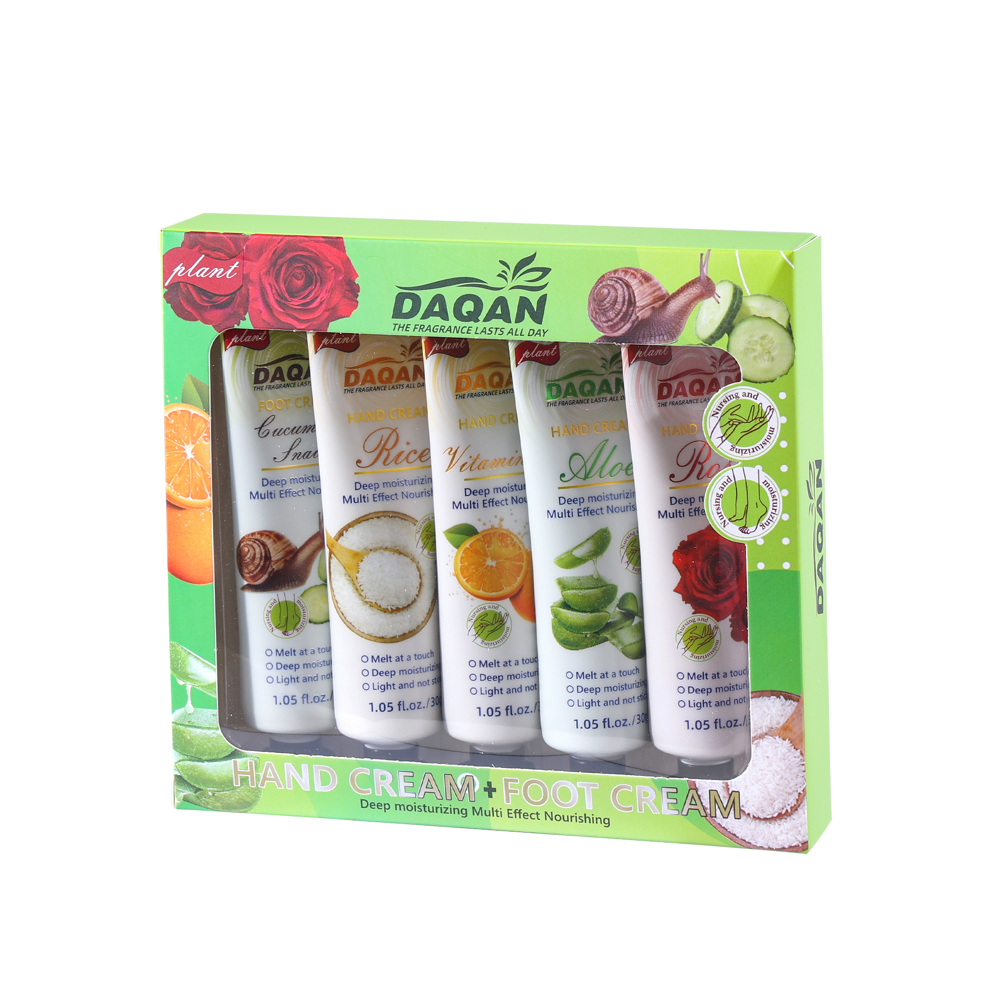 Daqan Hydrating Foot & Hand Cream Set for Sensitive and Dry Skin