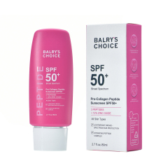 Front view of a premium SPF 50 peptide mineral sunscreen, a market-ready formula available for private label and wholesale from a GMP-certified manufacturer.