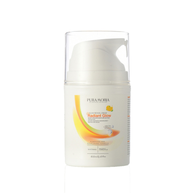 PURAMORIA Radiant Glow Face Cream, a day cream with SPF 15+ for Whitening and anti-aging