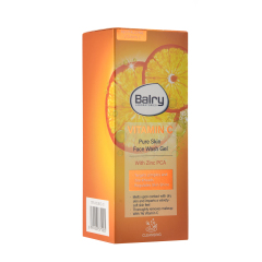 Key benefits of Balry's Vitamin C Facial Cleanser: deep cleansing, oil control with Zinc PCA, and a gentle soap-free formula, for private label brands.