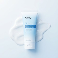 Close-up of the lightweight, serum-like texture of Balry's hydrating sunscreen, suitable for oily and combination skin types.