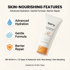 Diagram illustrating how 10 types of Hyaluronic Acid penetrate different skin layers for deep hydration while protecting against UV rays.