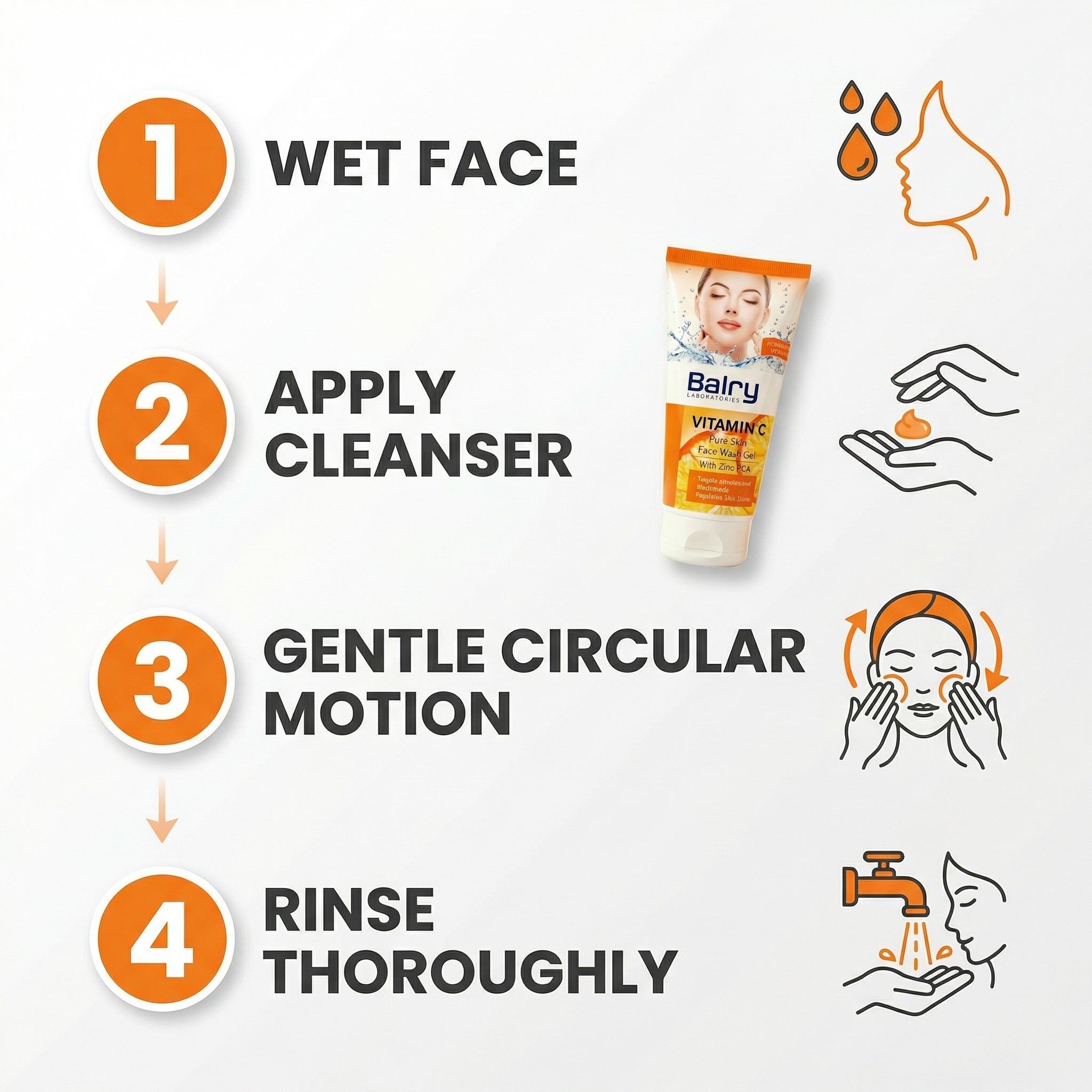 Step-by-step guide on using Balry foaming cleanser to effectively purge impurities and excess sebum.