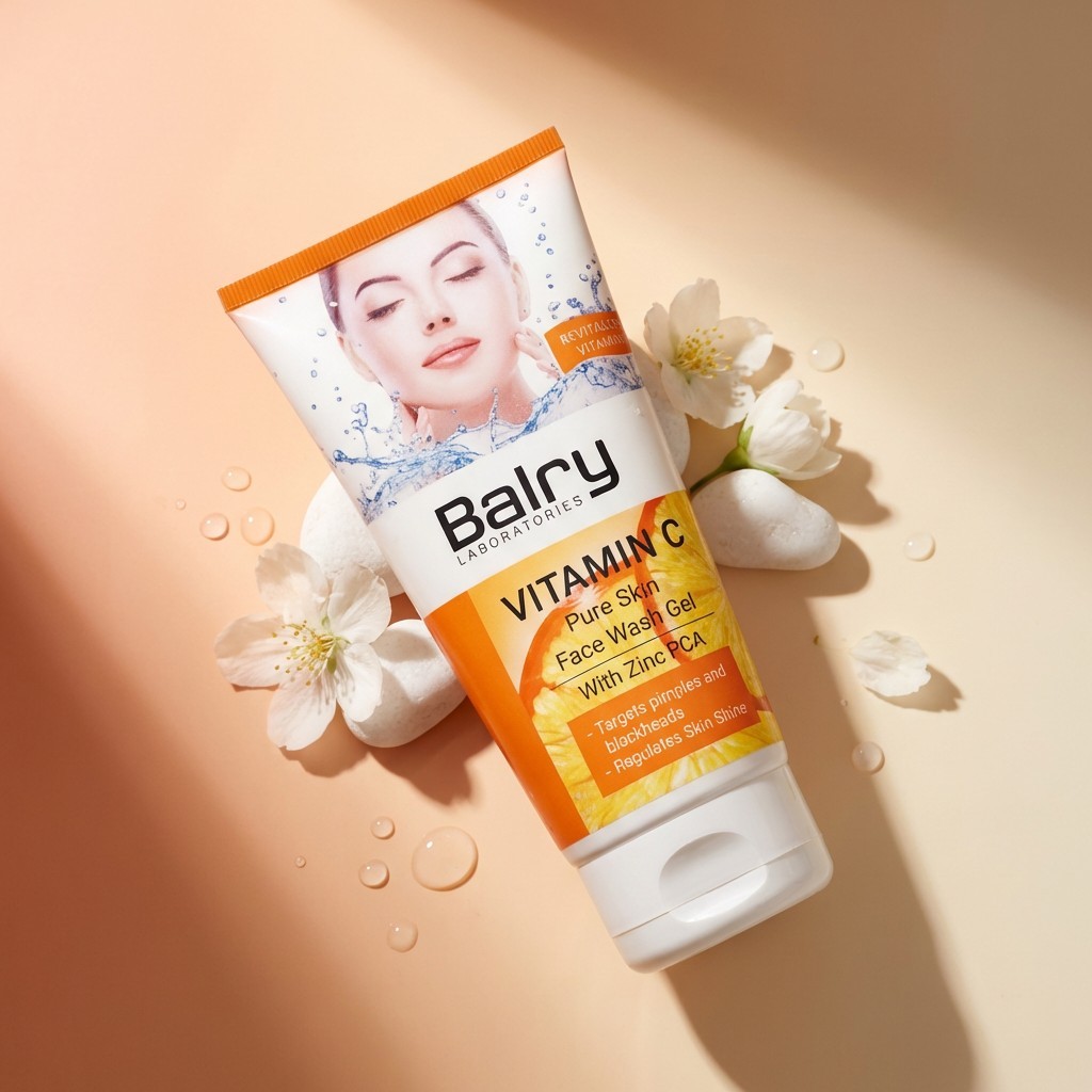 Balry face wash tube display, a market-ready solution for brands looking for face wash companies.