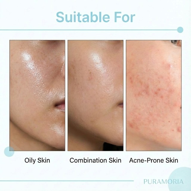 PURAMORIA Salicylic Acid BHA Foaming Cleanser - Acne & Oil Control Face Wash