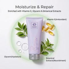 DAQAN body lotion ingredients: Vitamin E, and Herbal Extracts for radiant skin supply.