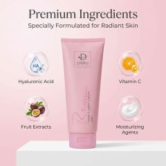 DAQAN premium ingredients: Hyaluronic Acid, Vitamin C, and Fruit Extracts for radiant skin supply