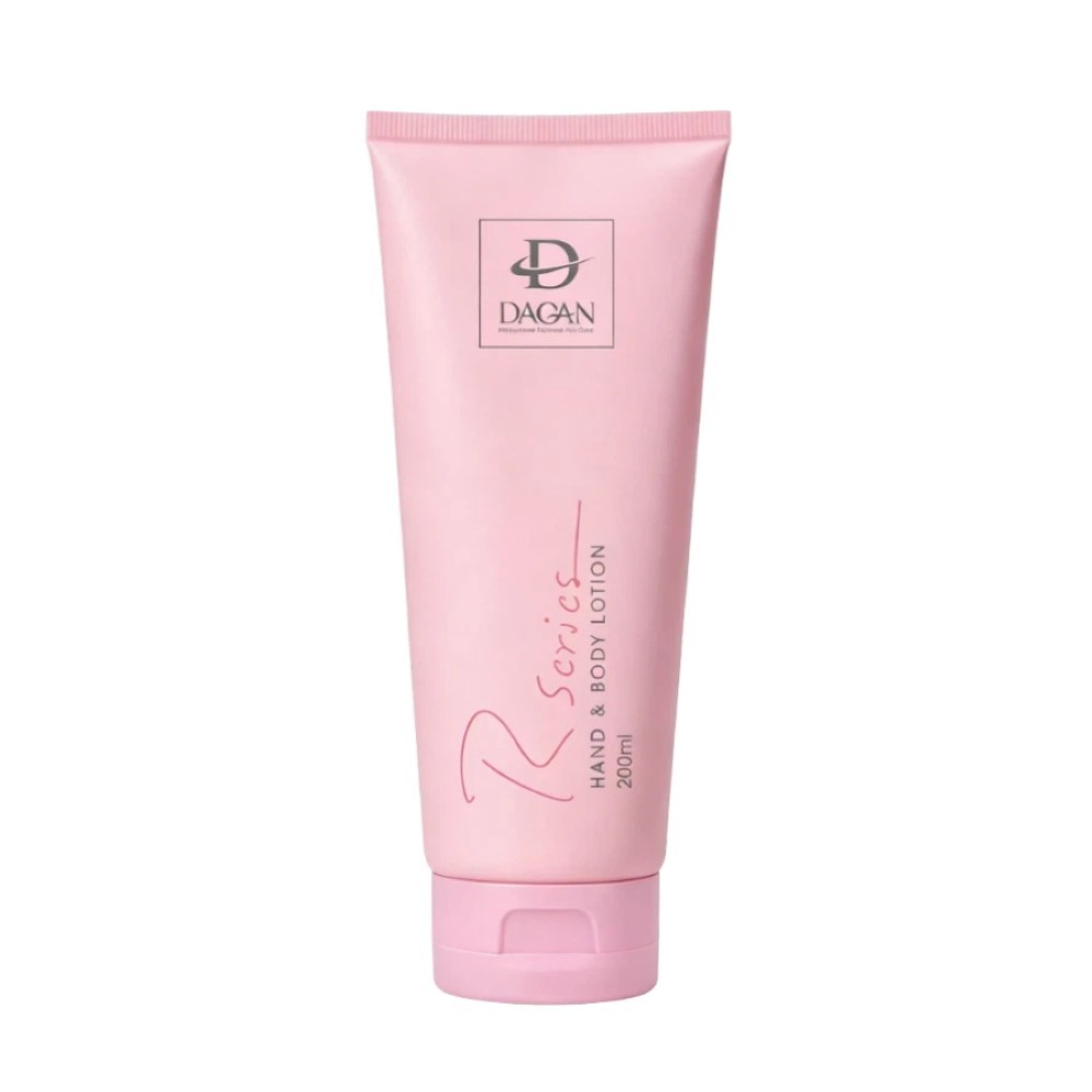 DAQAN 200ml whitening and hydrating hand and body lotion in pink tube for bulk purchase.